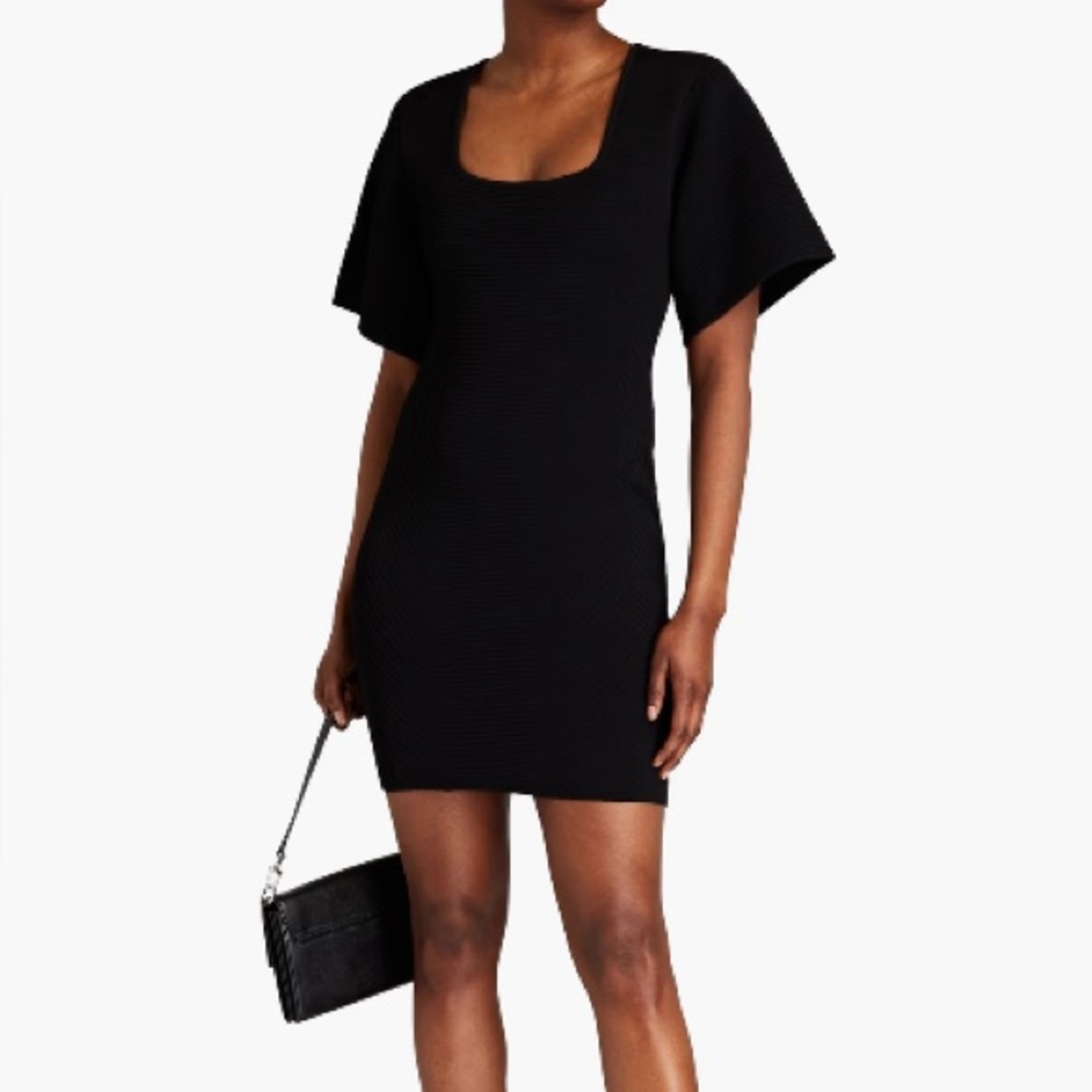 Herve Leger Ribbed Knit Mini Dress